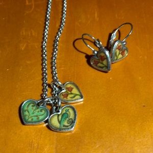 Brighton Heart Mosaic Necklace + Matching Earrings